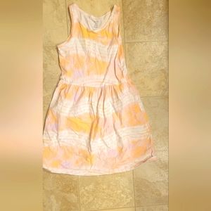 Spring/Summer girls pink & oran tie dye sleeveless dress. Size 8. Carters brand.